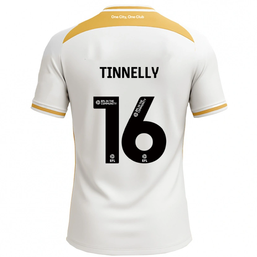 Danxen Kinder Becky Tinnelly #16 Weiß Gold Heimtrikot Trikot 2025/26 T-Shirt