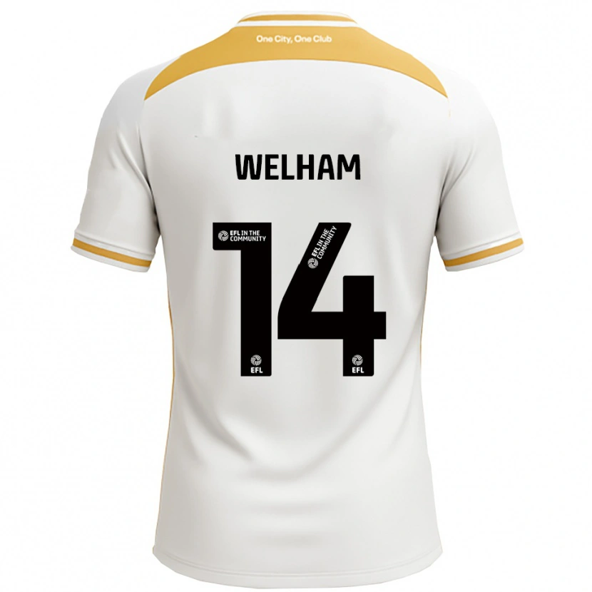 Danxen Kinder Madeline Welham #14 Weiß Gold Heimtrikot Trikot 2025/26 T-Shirt
