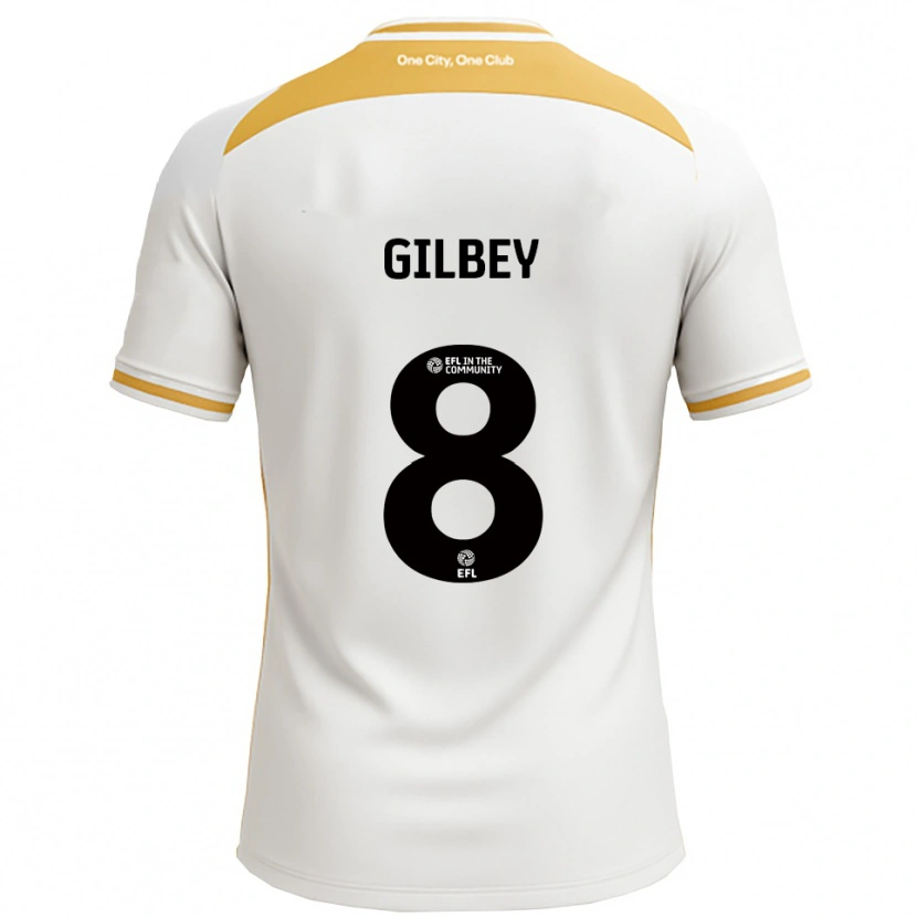 Danxen Kinder Alex Gilbey #8 Weiß Gold Heimtrikot Trikot 2025/26 T-Shirt
