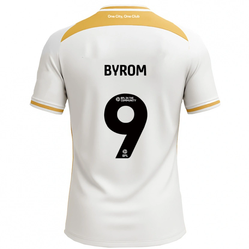 Danxen Kinder Sophie Byrom #9 Weiß Gold Heimtrikot Trikot 2025/26 T-Shirt