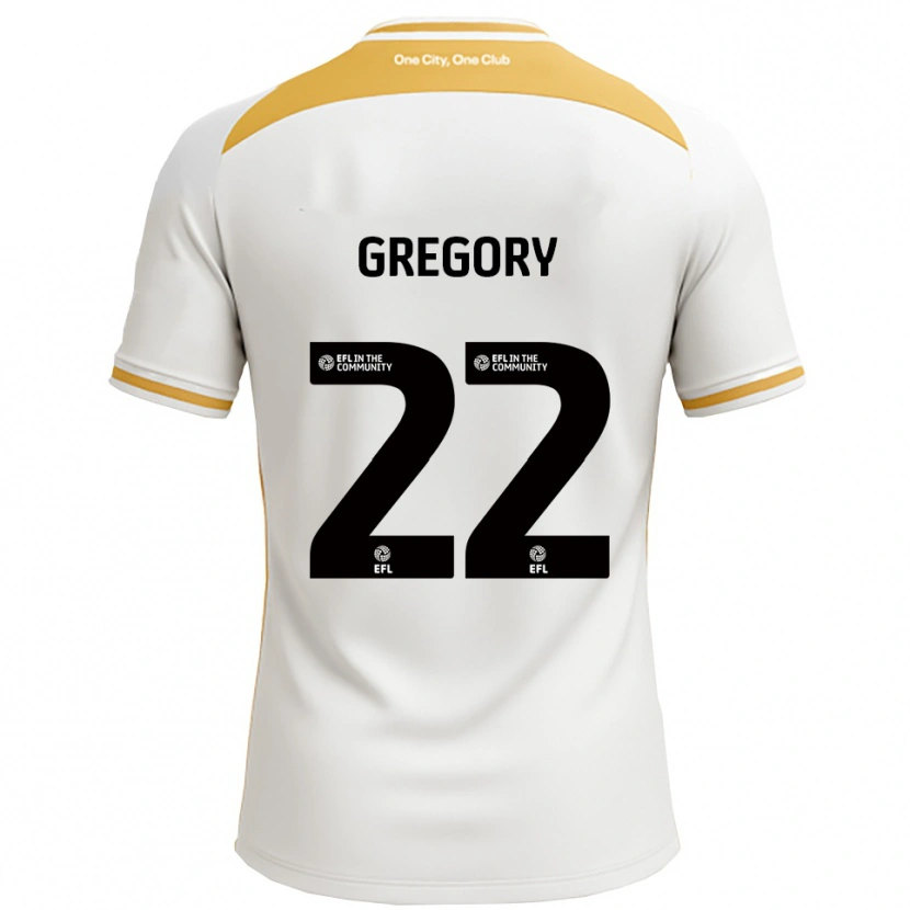 Danxen Kinder Mia Gregory #22 Weiß Gold Heimtrikot Trikot 2025/26 T-Shirt