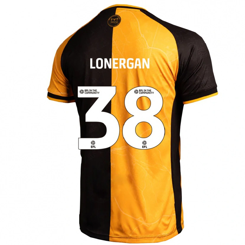 Danxen Kinder Riley Lonergan #38 Gelb Schwarz Heimtrikot Trikot 2025/26 T-Shirt