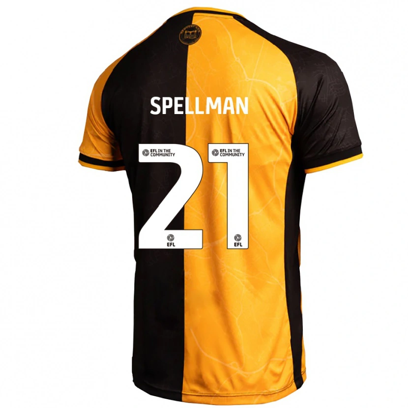 Danxen Kinder Michael Spellman #21 Gelb Schwarz Heimtrikot Trikot 2025/26 T-Shirt