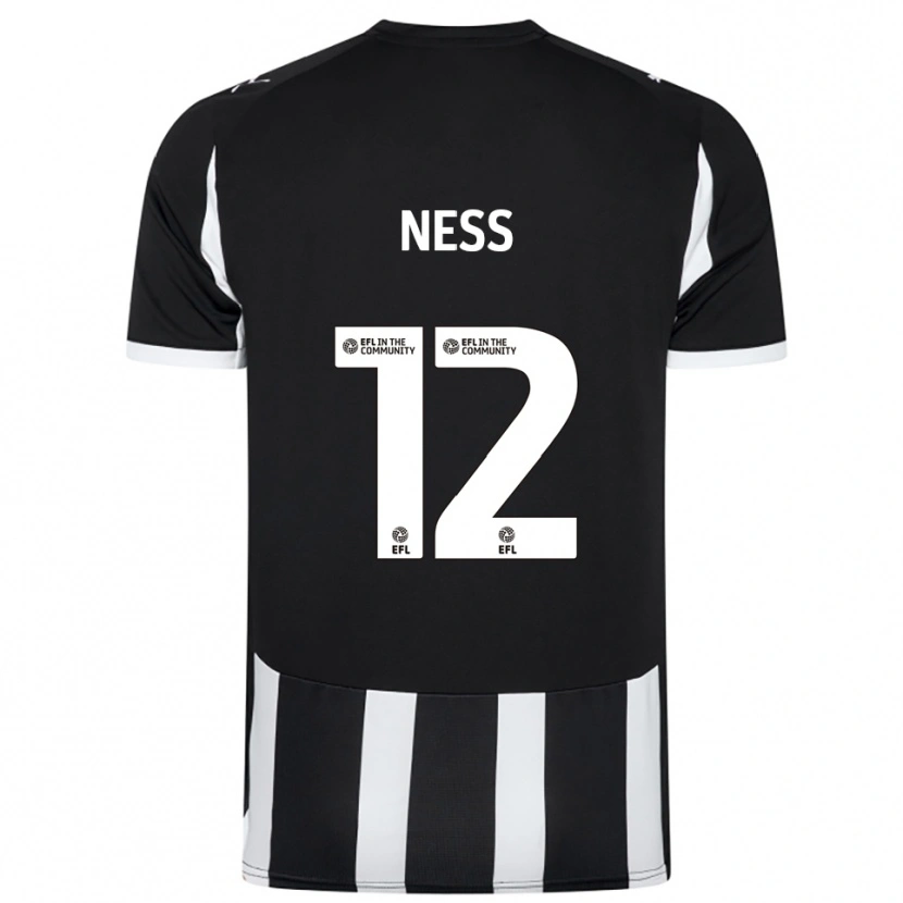 Danxen Kinder Lucas Ness #12 Schwarz Weiß Heimtrikot Trikot 2025/26 T-Shirt