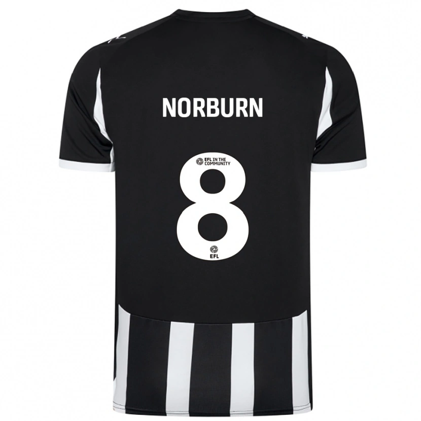 Danxen Kinder Oliver Norburn #8 Schwarz Weiß Heimtrikot Trikot 2025/26 T-Shirt