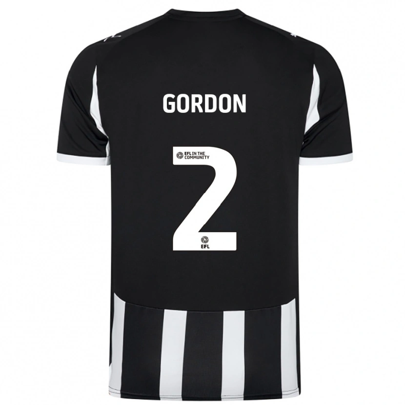 Danxen Kinder Kellan Gordon #2 Schwarz Weiß Heimtrikot Trikot 2025/26 T-Shirt