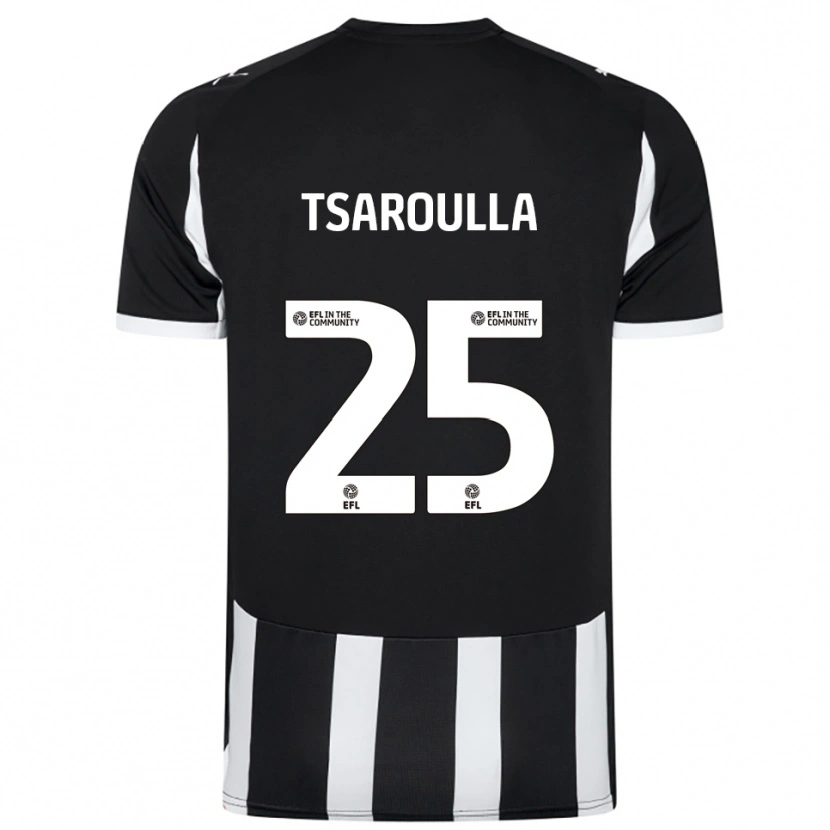 Danxen Kinder Nick Tsaroulla #25 Schwarz Weiß Heimtrikot Trikot 2025/26 T-Shirt