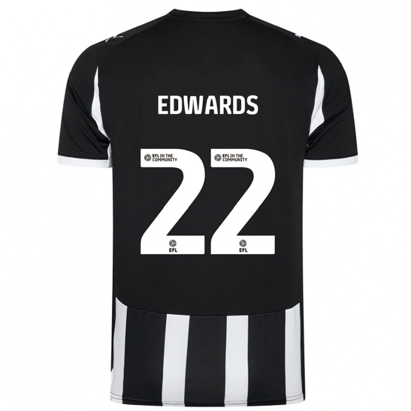 Danxen Kinder Curtis Edwards #22 Schwarz Weiß Heimtrikot Trikot 2025/26 T-Shirt