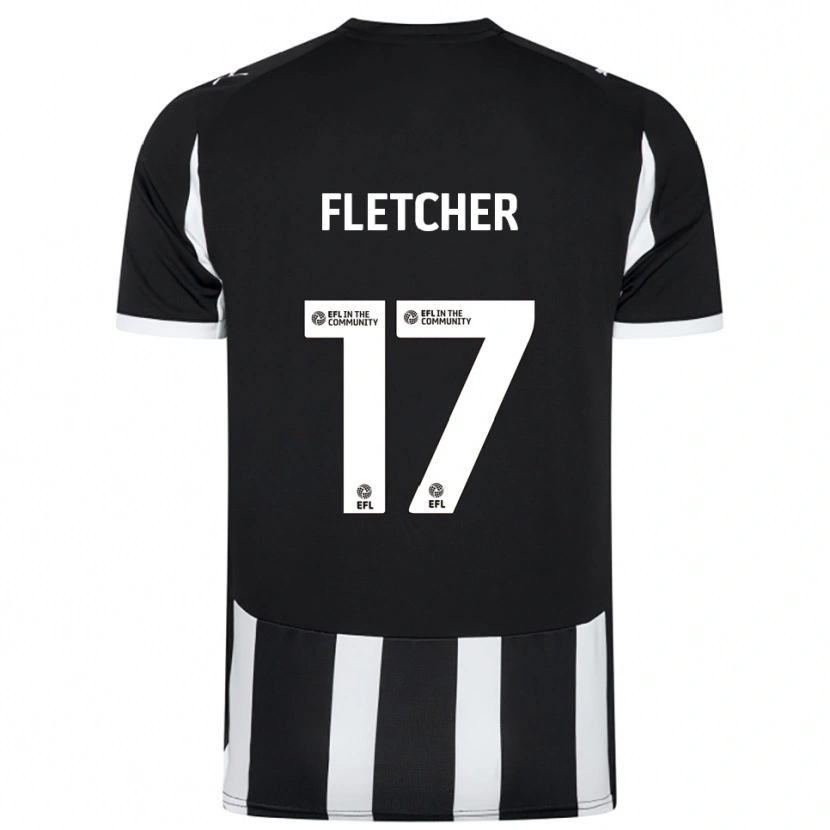 Danxen Kinder Luca Fletcher #17 Schwarz Weiß Heimtrikot Trikot 2025/26 T-Shirt