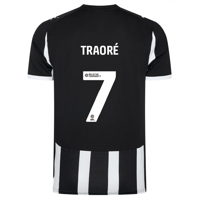 Danxen Kinder Maï Traoré #7 Schwarz Weiß Heimtrikot Trikot 2025/26 T-Shirt