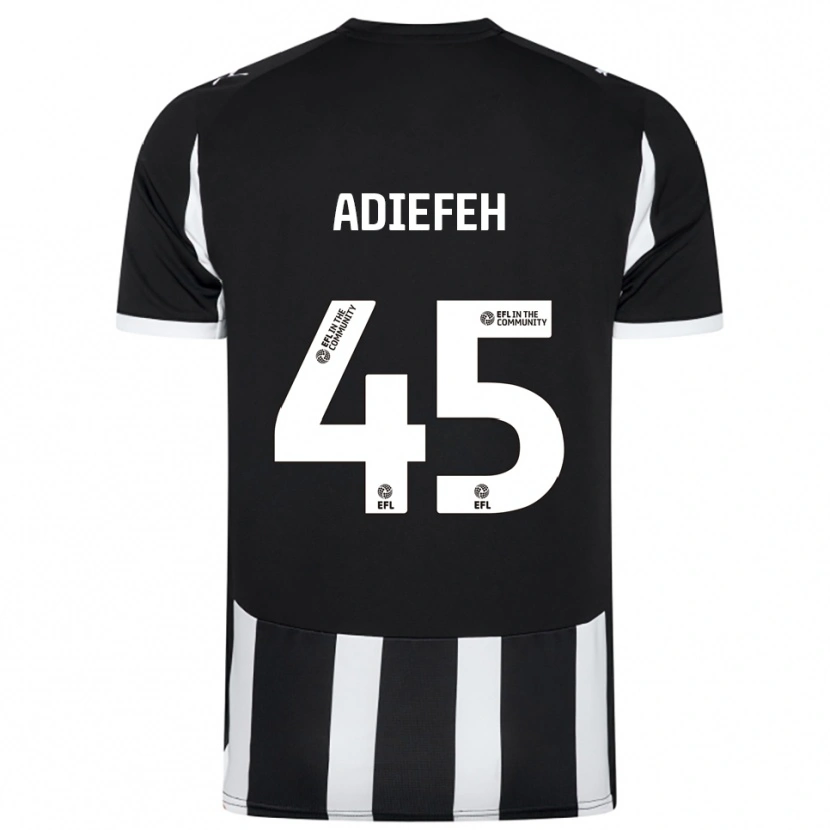 Danxen Kinder Daniel Adiefeh #45 Schwarz Weiß Heimtrikot Trikot 2025/26 T-Shirt