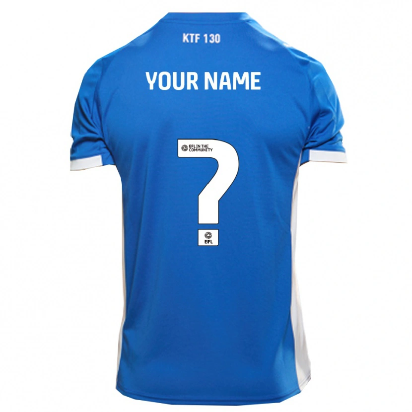 Danxen Kinder Ihren Namen #0 Blau Weiß Heimtrikot Trikot 2025/26 T-Shirt