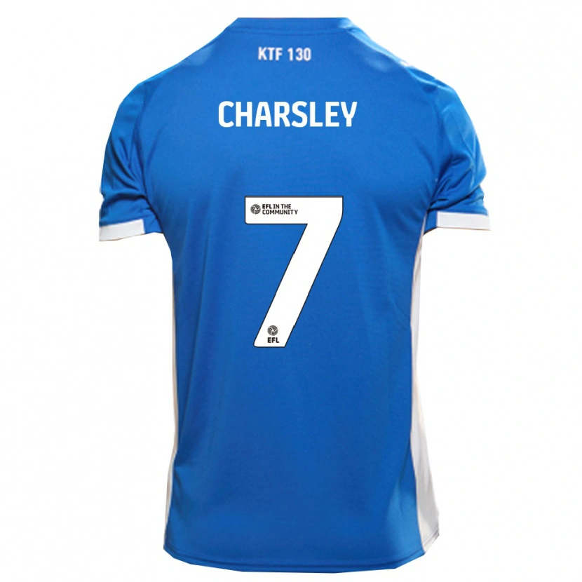 Danxen Kinder Harry Charsley #7 Blau Weiß Heimtrikot Trikot 2025/26 T-Shirt