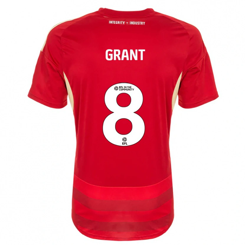 Danxen Kinder Jorge Grant #8 Rot Weiß Heimtrikot Trikot 2025/26 T-Shirt