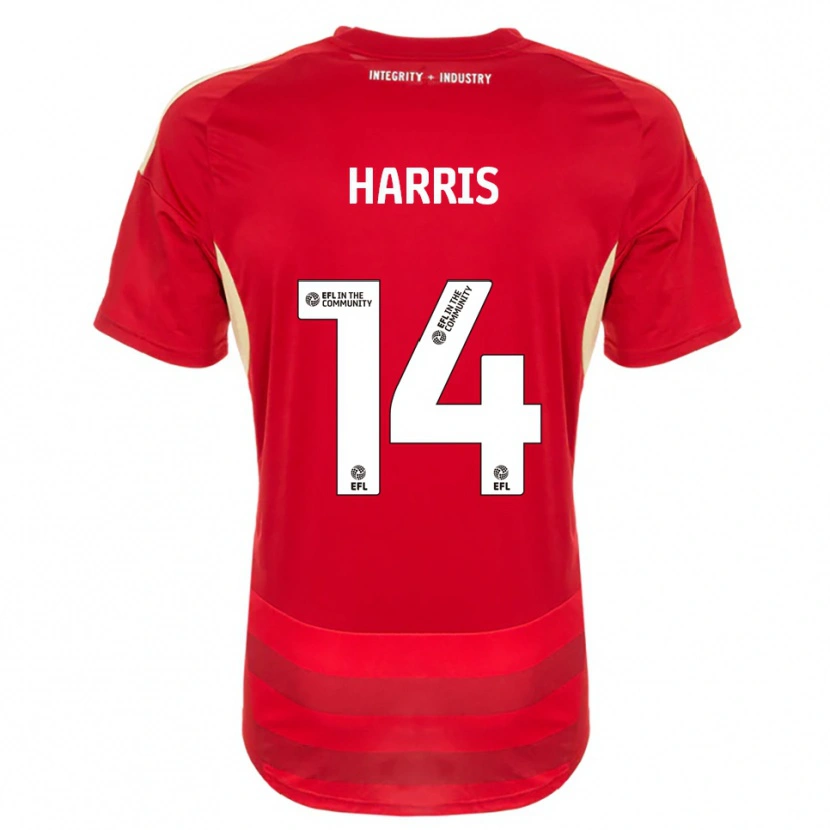 Danxen Kinder Kadeem Harris #14 Rot Weiß Heimtrikot Trikot 2025/26 T-Shirt