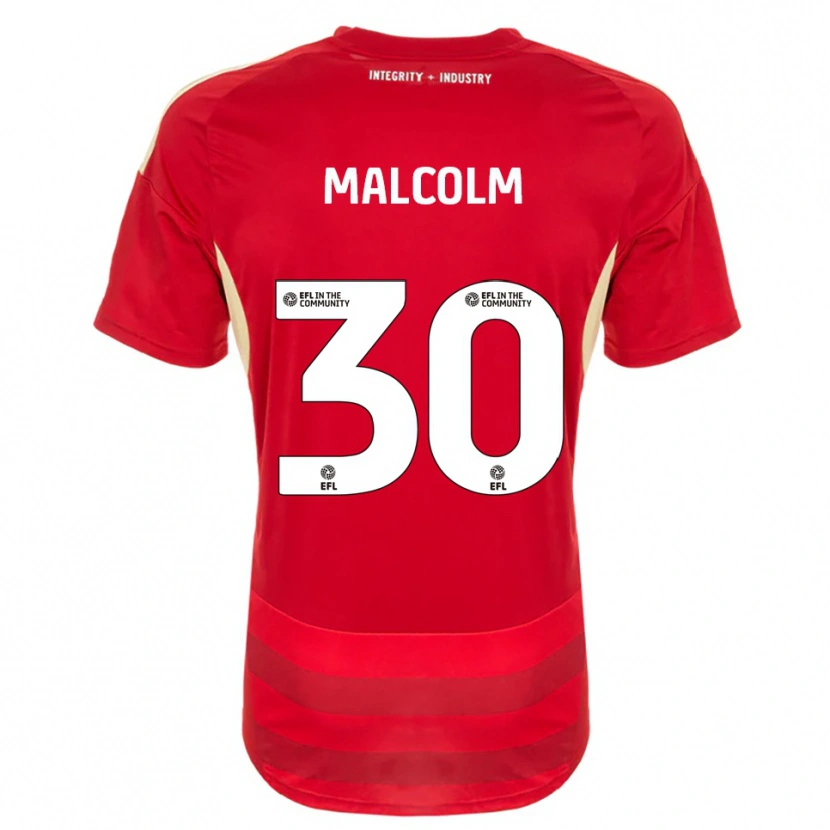 Danxen Kinder Kyrell Malcolm #30 Rot Weiß Heimtrikot Trikot 2025/26 T-Shirt