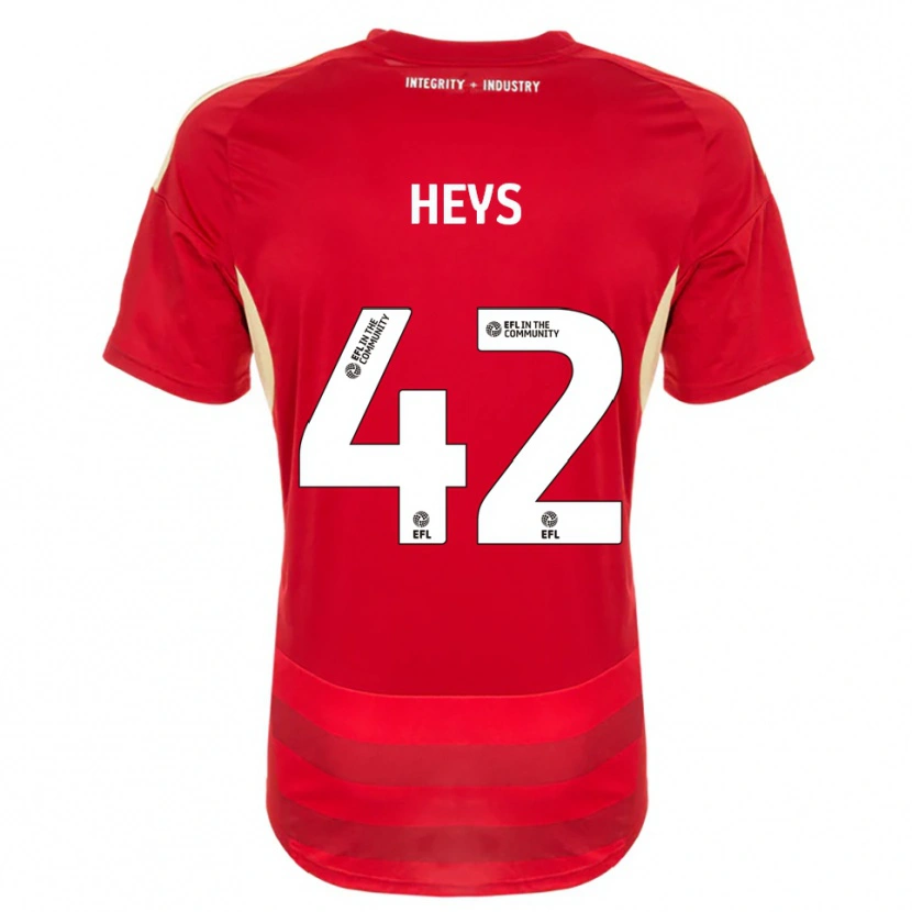 Danxen Kinder Marshall Heys #42 Rot Weiß Heimtrikot Trikot 2025/26 T-Shirt