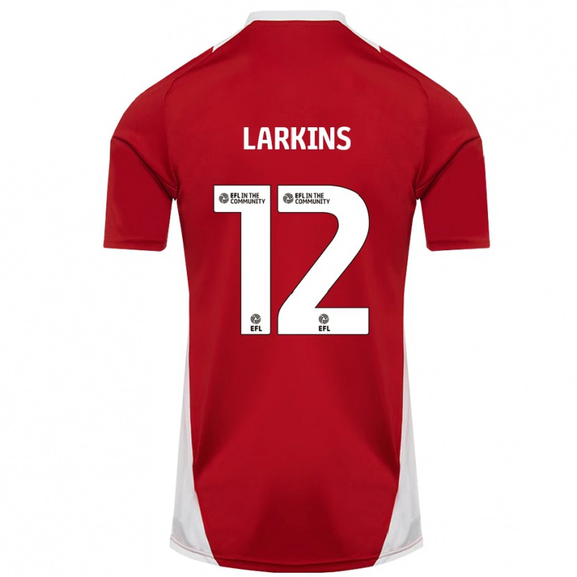 Danxen Kinder Kian Larkins #12 Rot Weiß Gold Heimtrikot Trikot 2025/26 T-Shirt