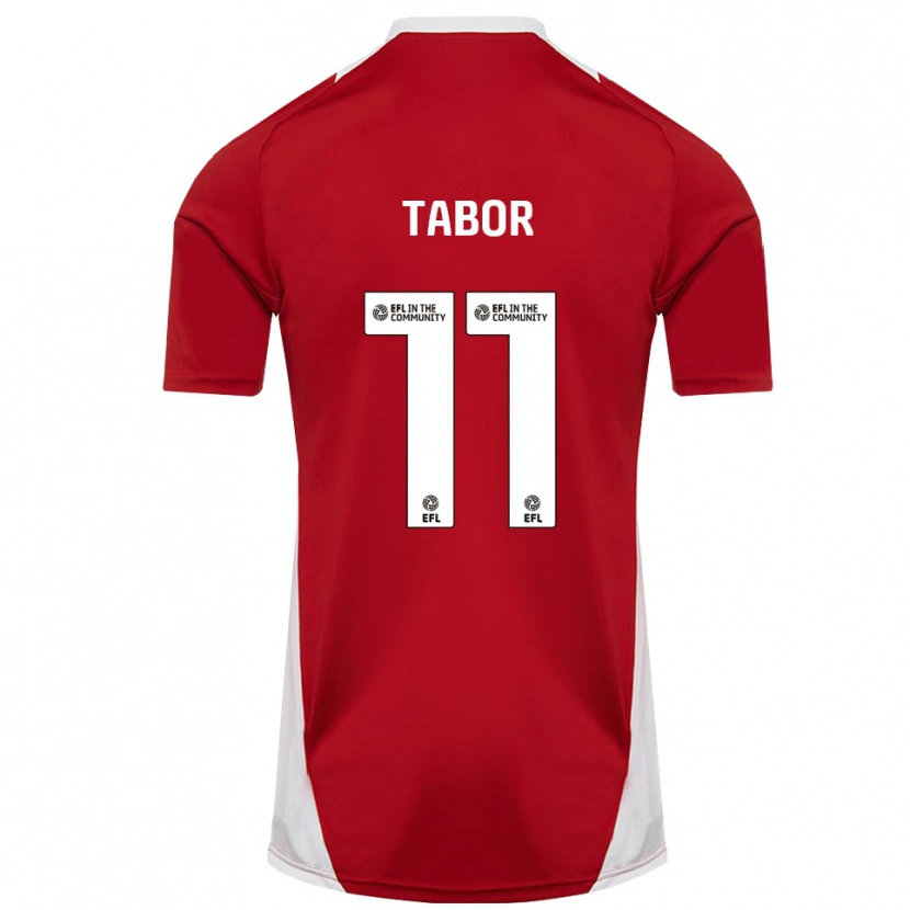 Danxen Kinder Jake Tabor #11 Rot Weiß Gold Heimtrikot Trikot 2025/26 T-Shirt
