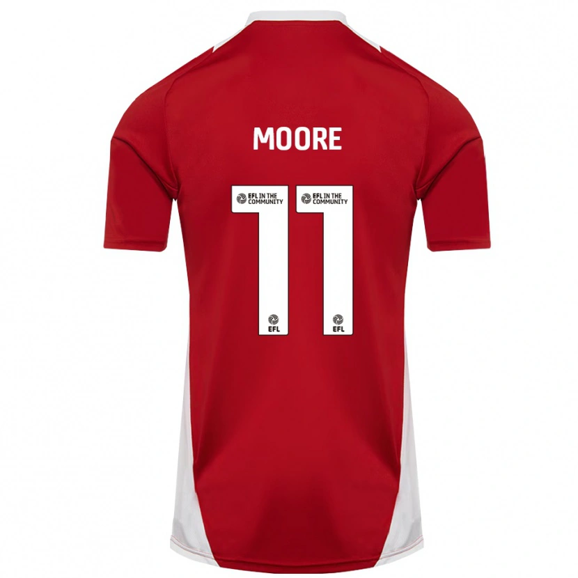 Danxen Kinder Thomas Moore #11 Rot Weiß Gold Heimtrikot Trikot 2025/26 T-Shirt