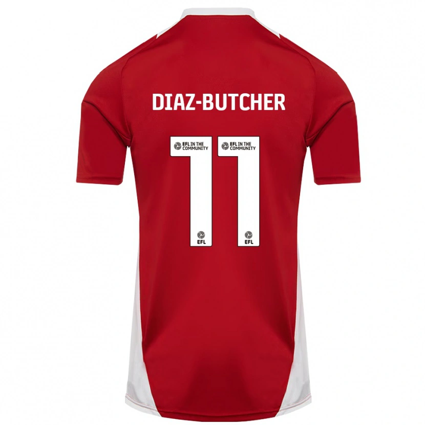 Danxen Kinder Helena Diaz-Butcher #11 Rot Weiß Gold Heimtrikot Trikot 2025/26 T-Shirt
