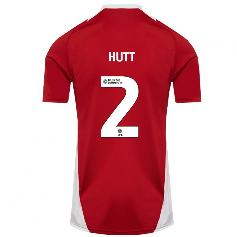 Danxen Kinder Liam Hutt #2 Rot Weiß Gold Heimtrikot Trikot 2025/26 T-Shirt