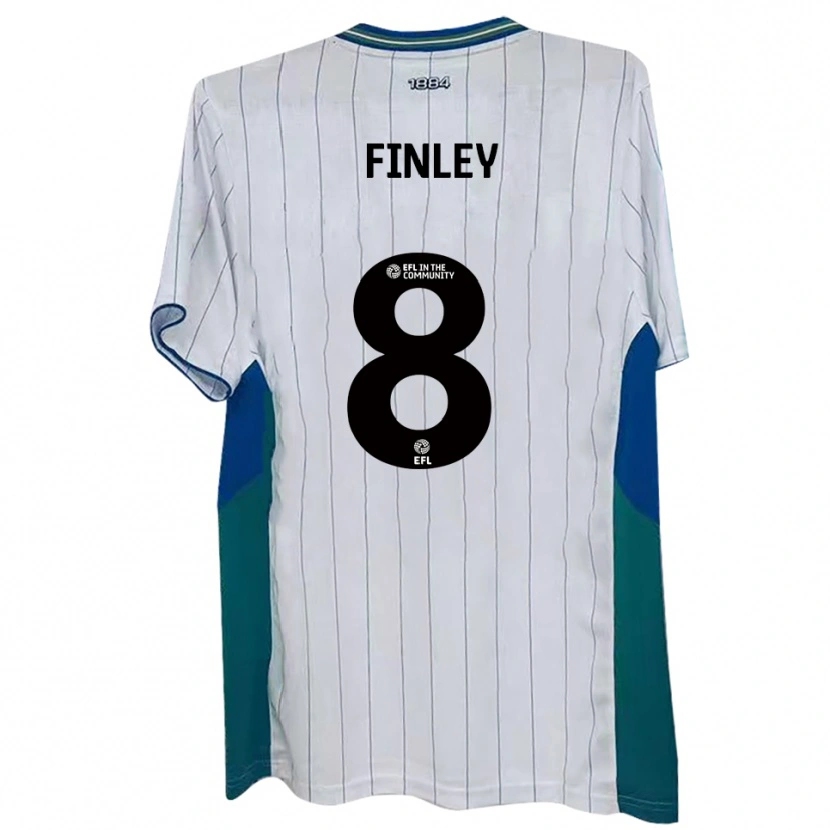 Danxen Kinder Sam Finley #8 Weiß Grün Blau Heimtrikot Trikot 2025/26 T-Shirt
