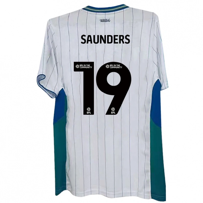 Danxen Kinder Harvey Saunders #19 Weiß Grün Blau Heimtrikot Trikot 2025/26 T-Shirt