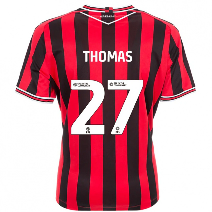 Danxen Kinder Dylan Thomas #27 Rot Schwarz Heimtrikot Trikot 2025/26 T-Shirt