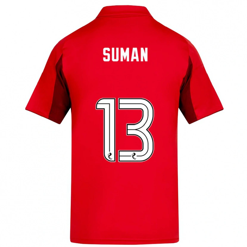 Danxen Kinder Nick Suman #13 Rot Burgunderrot Heimtrikot Trikot 2025/26 T-Shirt