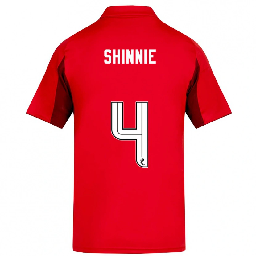 Danxen Kinder Graeme Shinnie #4 Rot Burgunderrot Heimtrikot Trikot 2025/26 T-Shirt
