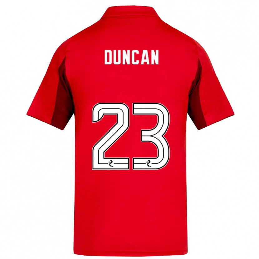 Danxen Kinder Ryan Duncan #23 Rot Burgunderrot Heimtrikot Trikot 2025/26 T-Shirt