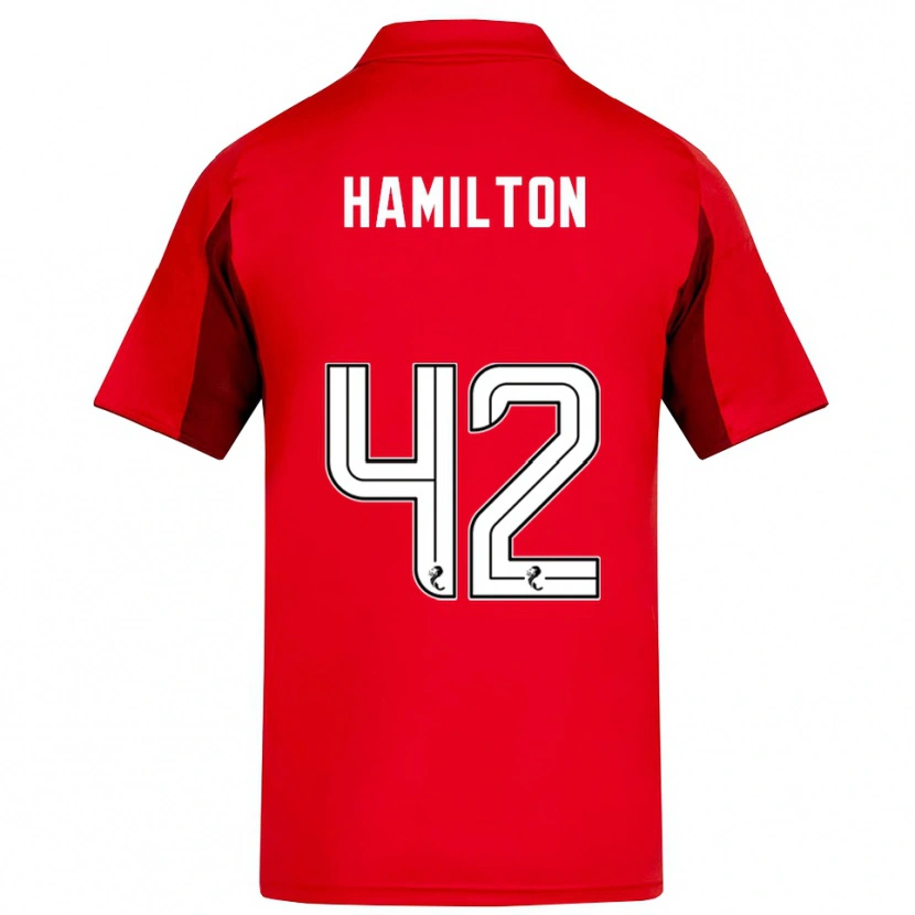 Danxen Kinder Brendan Hamilton #42 Rot Burgunderrot Heimtrikot Trikot 2025/26 T-Shirt
