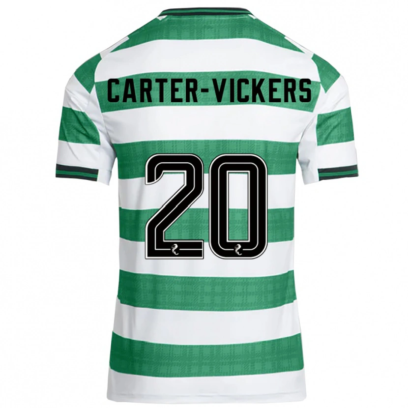 Danxen Kinder Cameron Carter-Vickers #20 Grün Weiß Heimtrikot Trikot 2025/26 T-Shirt