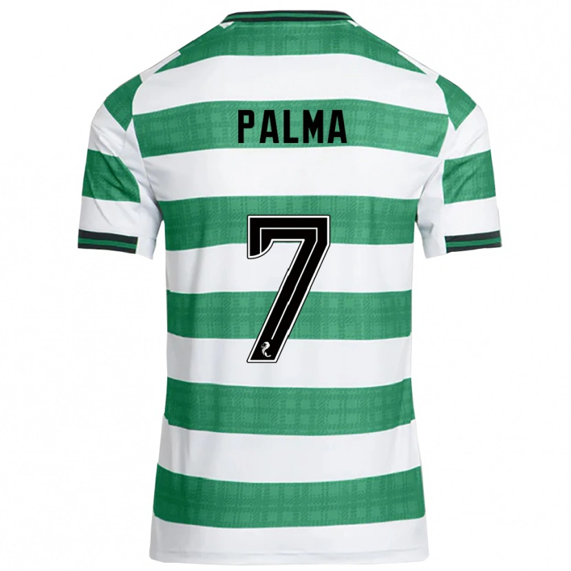 Danxen Kinder Luis Palma #7 Grün Weiß Heimtrikot Trikot 2025/26 T-Shirt