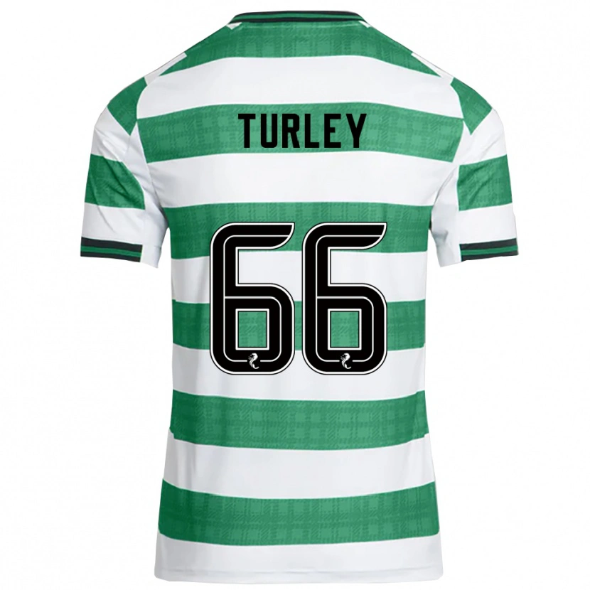 Danxen Kinder Francis Turley #66 Grün Weiß Heimtrikot Trikot 2025/26 T-Shirt