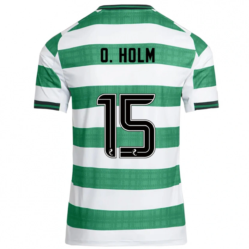 Danxen Kinder Odin Thiago Holm #15 Grün Weiß Heimtrikot Trikot 2025/26 T-Shirt