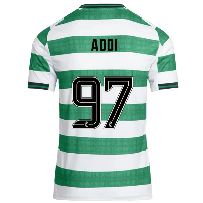 Danxen Kinder Imane Addi #97 Grün Weiß Heimtrikot Trikot 2025/26 T-Shirt