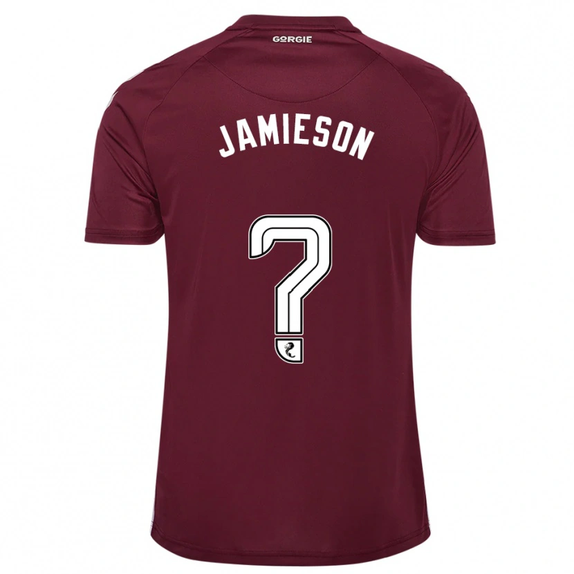 Danxen Kinder Finlay Jamieson #0 Burgunderrot Weiß Heimtrikot Trikot 2025/26 T-Shirt