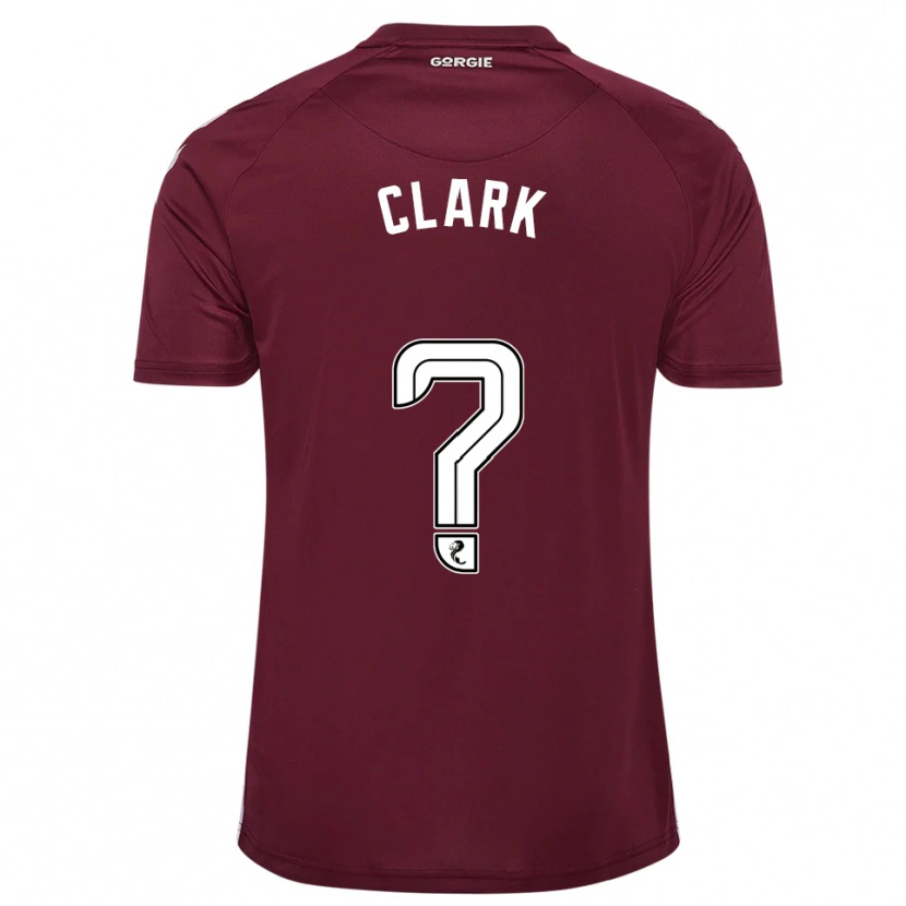 Danxen Kinder Allan Clark #0 Burgunderrot Weiß Heimtrikot Trikot 2025/26 T-Shirt