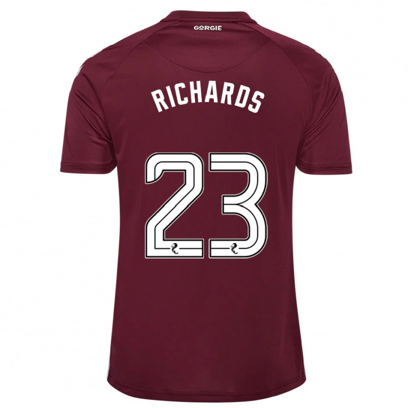 Danxen Kinder Jackie Richards #23 Burgunderrot Weiß Heimtrikot Trikot 2025/26 T-Shirt
