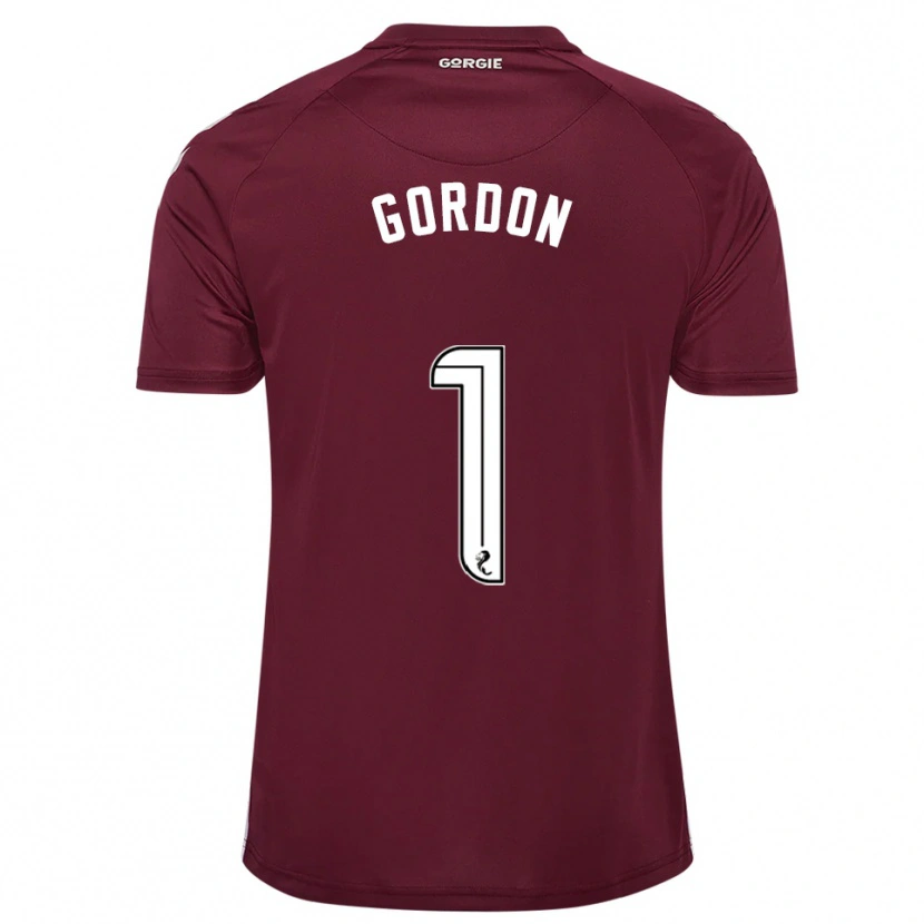 Danxen Kinder Craig Gordon #1 Burgunderrot Weiß Heimtrikot Trikot 2025/26 T-Shirt