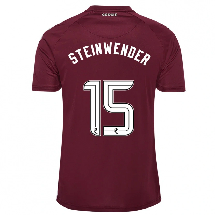 Danxen Kinder Michael Steinwender #15 Burgunderrot Weiß Heimtrikot Trikot 2025/26 T-Shirt