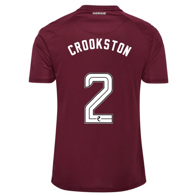 Danxen Kinder Gregor Crookston #2 Burgunderrot Weiß Heimtrikot Trikot 2025/26 T-Shirt