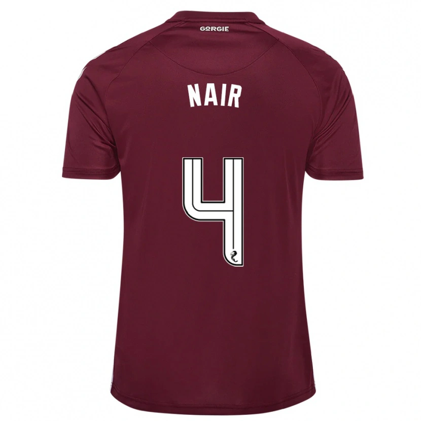 Danxen Kinder Kenzi Nair #4 Burgunderrot Weiß Heimtrikot Trikot 2025/26 T-Shirt