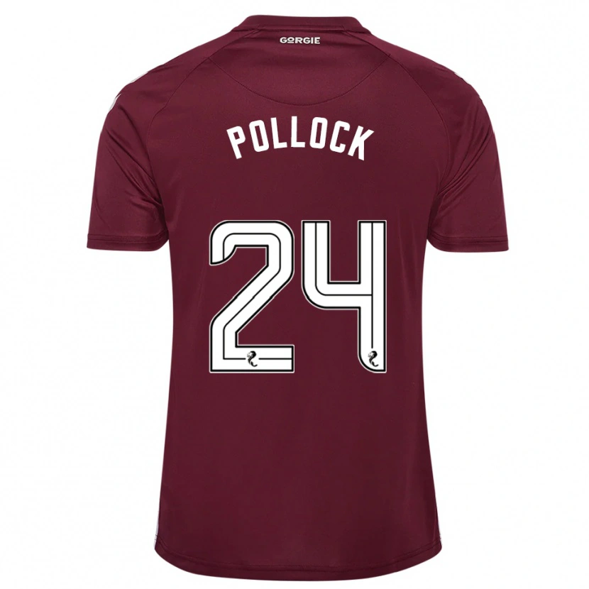 Danxen Kinder Finlay Pollock #24 Burgunderrot Weiß Heimtrikot Trikot 2025/26 T-Shirt