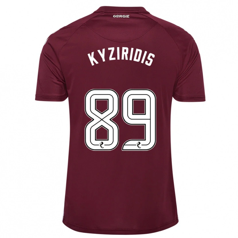 Danxen Kinder Alexandros Kyziridis #89 Burgunderrot Weiß Heimtrikot Trikot 2025/26 T-Shirt