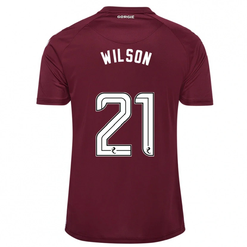 Danxen Kinder James Wilson #21 Burgunderrot Weiß Heimtrikot Trikot 2025/26 T-Shirt