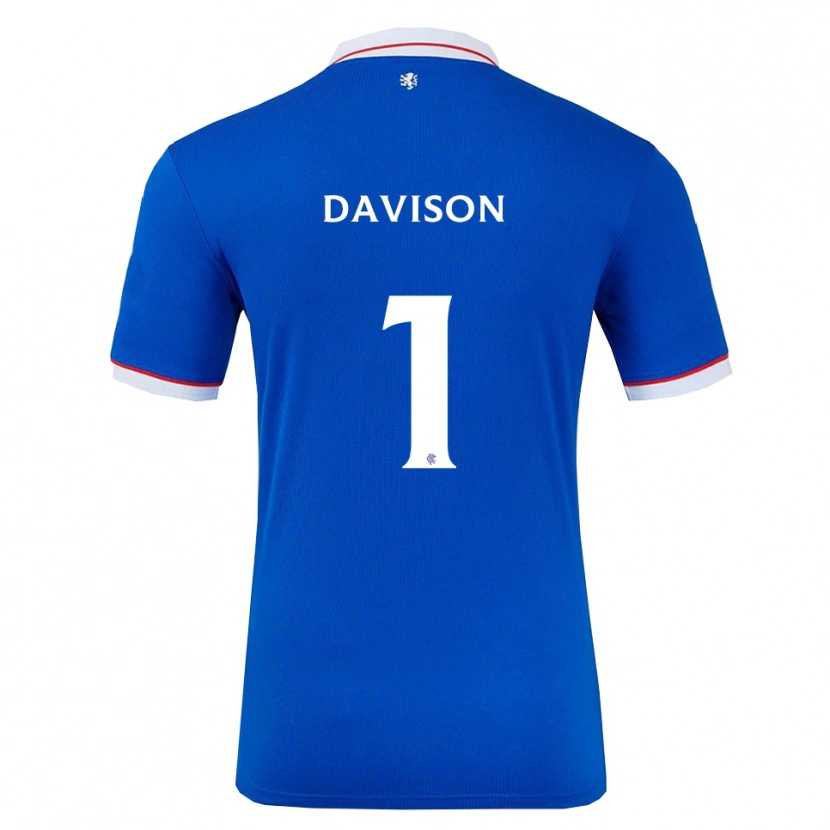 Danxen Kinder Hannah Davison #1 Blau Weiß Heimtrikot Trikot 2025/26 T-Shirt