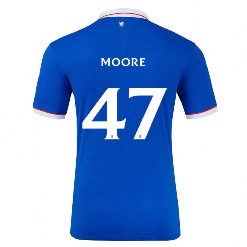 Danxen Kinder Mikey Moore #47 Blau Weiß Heimtrikot Trikot 2025/26 T-Shirt
